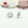 14k Color-preserving Full Diamond Micro-paved Zircon Wrapped Twist Beads Spacer Garland