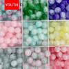 8mm Jade Broken Glass Beads Colored Crystal Jewelry Loose Batch Diy