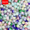 8mm Jade Broken Glass Beads Colored Crystal Jewelry Loose Batch Diy