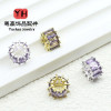 Color-preserving Silver Zirconium Butterfly Spacer Beads Diy Pearl Bracelet Necklace