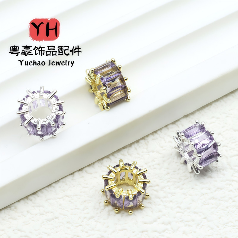 Color-preserving Silver Zirconium Butterfly Spacer Beads Diy Pearl Bracelet Necklace