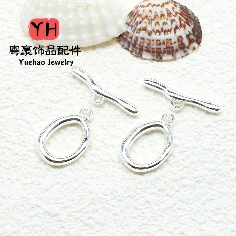 14k Gold-plated Color-preserving Oval Ot Buckle Pearl Necklace Ending Irregular Jewelry