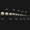 Off-white Non-porous, Half-hole, Perfect Round Imitation Pearl Loose Beads Diy Handmade