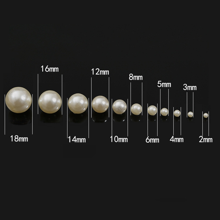 Off-white Non-porous, Half-hole, Perfect Round Imitation Pearl Loose Beads Diy Handmade