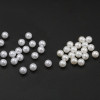 Off-white Non-porous, Half-hole, Perfect Round Imitation Pearl Loose Beads Diy Handmade