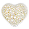 Off-white Non-porous, Half-hole, Perfect Round Imitation Pearl Loose Beads Diy Handmade