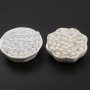 Off-white Non-porous, Half-hole, Perfect Round Imitation Pearl Loose Beads Diy Handmade