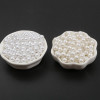 Off-white Non-porous, Half-hole, Perfect Round Imitation Pearl Loose Beads Diy Handmade
