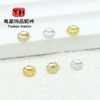 18k Gold-filled Accessories, Beaded Spacers, Abacus Beads, Disc Loose Diy Jewelry