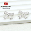 14k Gold-filled Color-protected Zircon Bow Through-hole Separated Beads Handmade Diy