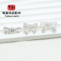 14k Gold-filled Color-protected Zircon Bow Through-hole Separated Beads Handmade Diy