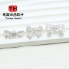 14k Gold-filled Color-protected Zircon Bow Through-hole Separated Beads Handmade Diy