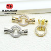 14k Gold-filled Diy Accessories Set with Stone Round Pearl Necklace Buckle Fashion