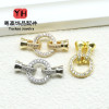 14k Gold-filled Diy Accessories Set with Stone Round Pearl Necklace Buckle Fashion