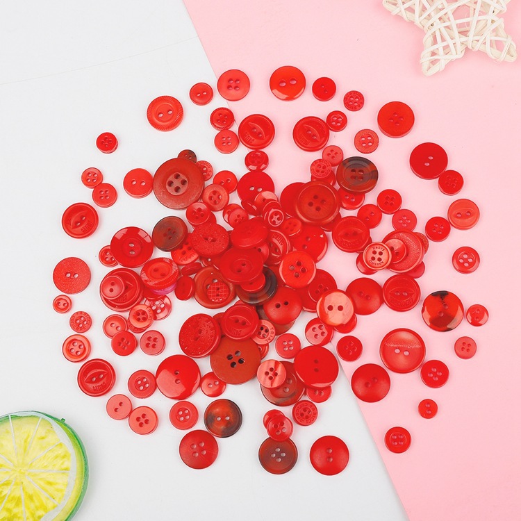 Mixed Color Resin Buttons Diy Handmade Button Painting Materials Clothing Accessories