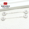 14k Gold-filled Color-preserving Micro-paved Zircon Large Hole Drill Ring Connecting