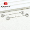 14k Gold-filled Color-preserving Micro-paved Zircon Large Hole Drill Ring Connecting