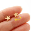 Simple Stainless Steel Cutting Geometric Five-pointed Star Earrings for Women Light