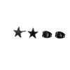Simple Stainless Steel Cutting Geometric Five-pointed Star Earrings for Women Light
