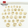14k Gold Color-preserving Spacer Beads, Round Receptacle Bead Spacers, Diy Bracelets