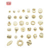 14k Gold Color-preserving Spacer Beads, Round Receptacle Bead Spacers, Diy Bracelets