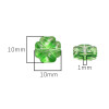 10x10mm Glass Imitation Jade Ice See-through Four-leaf Clover Flower Loose Beads Beaded