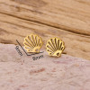 Ins Style New Stainless Steel Cut 18k Gold Plated Geometric Irregular Personality Seaside