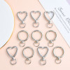 Zinc Alloy White K Love Keychain Hardware Spring Ring Open Connecting Buckle Jewelry
