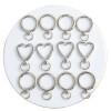 Zinc Alloy White K Love Keychain Hardware Spring Ring Open Connecting Buckle Jewelry