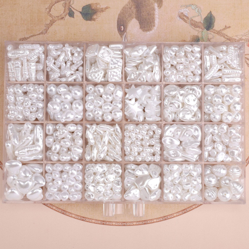 Abs Imitation Baroque Pearls Irregular Shaped Water Drop Beans Rice Loose Beads Material