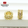 18k Gold Silver Color-preserving Inlaid Large Zircon Hole Spacer Beads Barrel Crystal