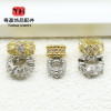18k Gold Silver Color-preserving Inlaid Large Zircon Hole Spacer Beads Barrel Crystal
