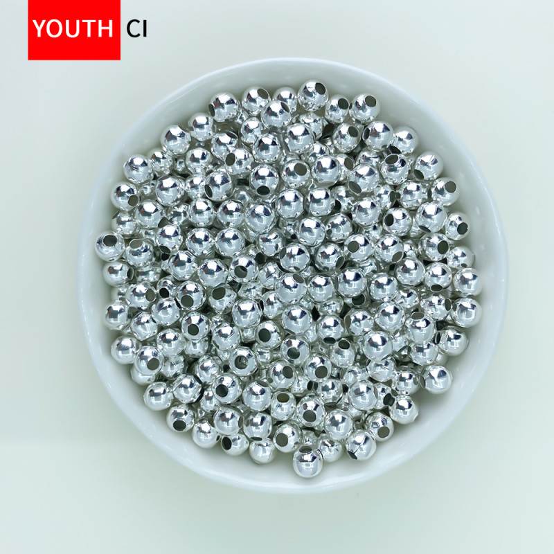 Small Gold Beads Spacer Bracelet Loose with Diy Jewelry Accessories Straight Hole