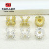 Copper-plated 18k Gold Micro-paved Zircon Diy Jewelry Accessories Spacer Silver