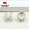 Copper-plated 18k Gold Micro-paved Zircon Diy Jewelry Accessories Spacer Silver