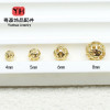 Hollow Small Gold Beads, Loose Spacer Accessories, 14k Gold-filled Color-preserving Diy