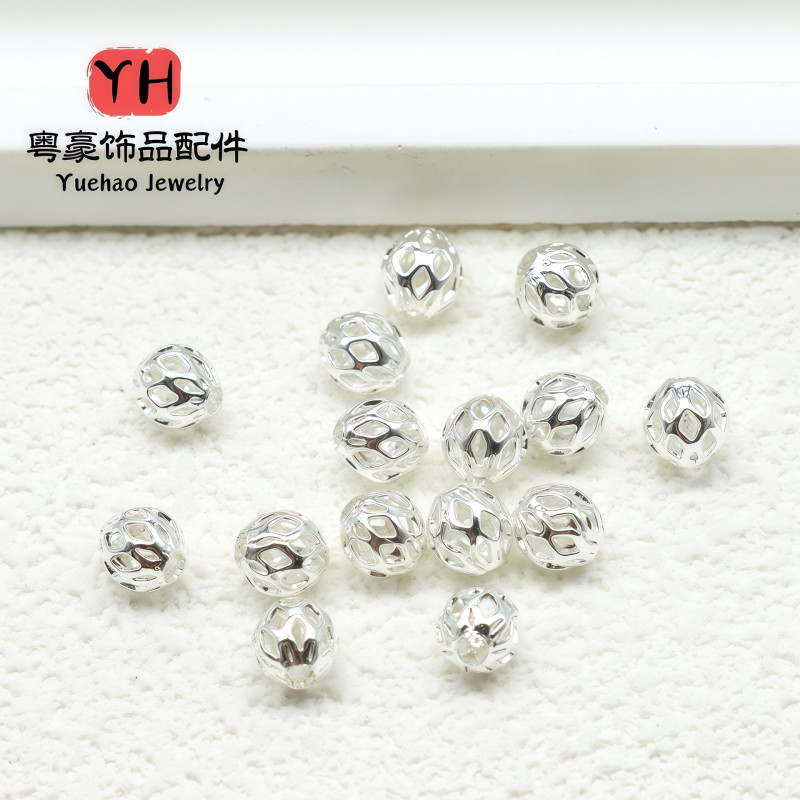 Hollow Small Gold Beads, Loose Spacer Accessories, 14k Gold-filled Color-preserving Diy