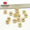 Hollow Small Gold Beads, Loose Spacer Accessories, 14k Gold-filled Color-preserving Diy