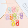 Colorful Double Opening S-shaped Door Buckle Spring Zinc Alloy Keychain Jewelry Diy