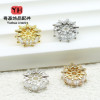 Inlaid Zircon Hole Drill Ring Separated Beads 14k Gold-filled Color-preserving Diy