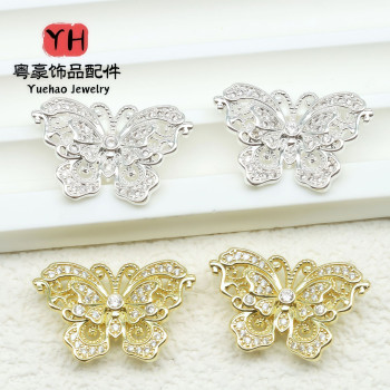 18k Gold-filled Color-preserving Inlaid Zircon Hollow Perforated Butterfly Bracelet