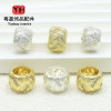 18k Gold-plated Color-preserving Micro-embedded Accessories, Large-hole Twist Striped