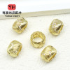 18k Gold-plated Color-preserving Micro-embedded Accessories, Large-hole Twist Striped