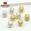 18k Gold-plated Color-preserving Micro-embedded Accessories, Large-hole Twist Striped