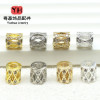 14k Gold-plated Color-preserving Zircon Hollow Transfer Bucket Beads Spacer Diy Handmade