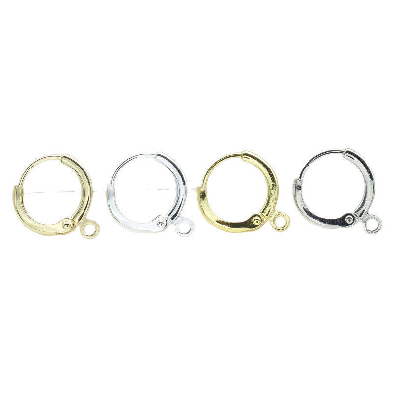 14k Gold-filled, Color-protected, Round Ear Clip, French Earring, Diy Handmade Earrings