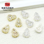 Silver Plated Zircon Spacer Crystal Bracelet Accessories Diy Necklace Gourd Bead Loose