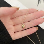 Love Necklace 2025 New Clavicle Chain Light Luxury Peach Heart Niche Design Personality