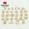14k Gold-filled Micro-paved Zircon Accessories Star Moon Flower Butterfly Love Pendant