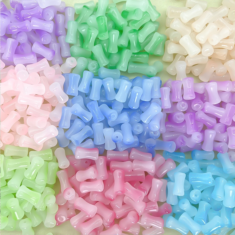 6x12mm Style Gradient Bamboo Glass Bracelet Beads Loose Handmade Diy Jewelry